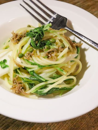 かぶとちりめん山椒の和風パスタ