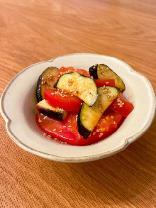 なすとトマトの中華マリネ