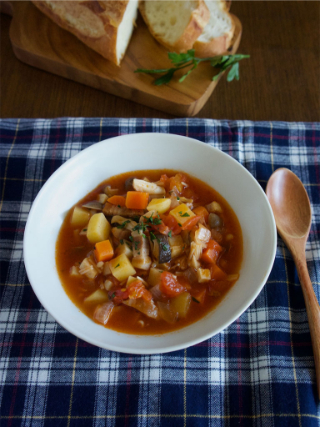 きのこの旨み、具だくさんミネストローネ