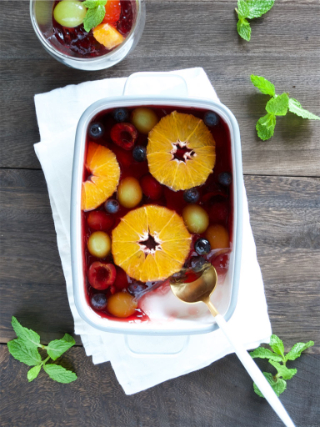 子どもも食べられるサングリアゼリー