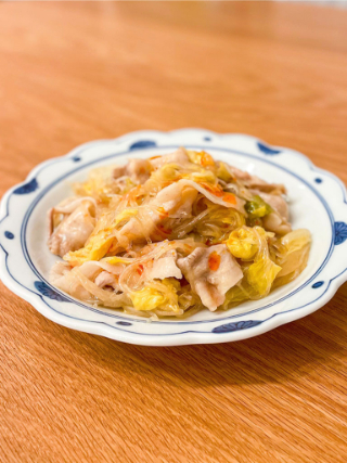 豚ばら白菜のサンラー炒め
