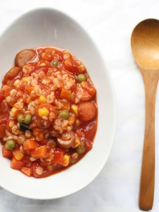 押し麦のミネストローネ