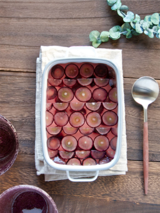 ぶどうの白ワインゼリー